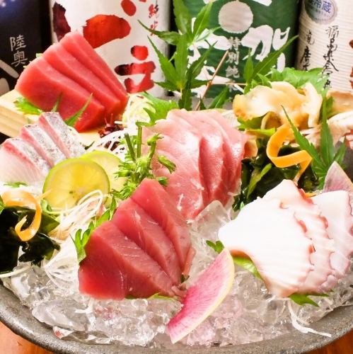Five points of sashimi