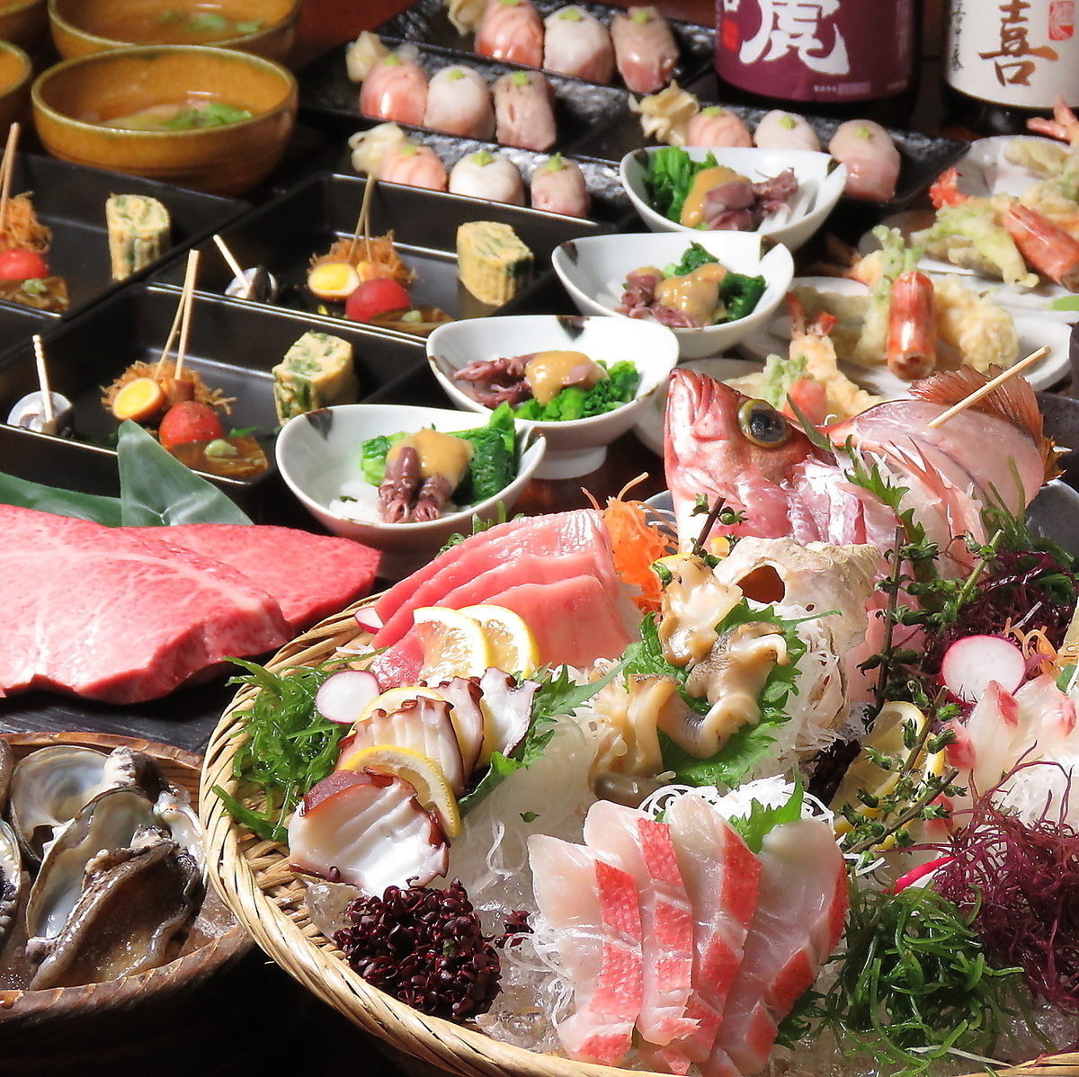 船橋漁港から直送の新鮮な海鮮と、当店名物小松菜ハイボール！