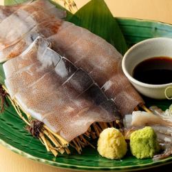 整條乾魷魚刺身