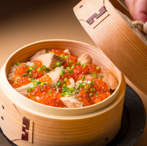 蒸米飯（一份/鮭魚和鮭魚籽）