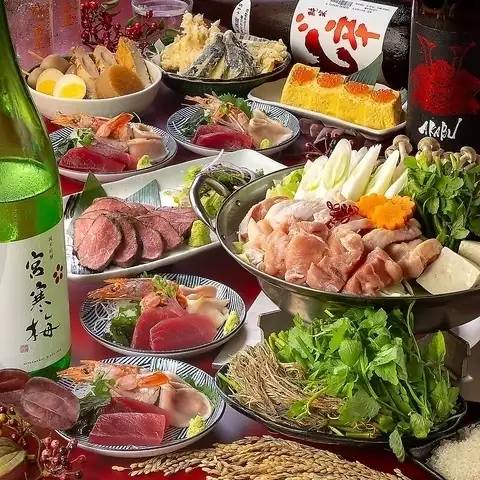 鶏一番星はコースがお得◎10月~はせり鍋もスタート!豪華なご宴会には6000円コースがおすすめ♪