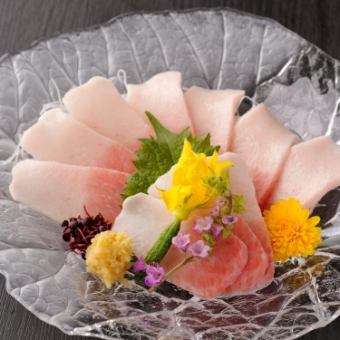 Raw bacon sashimi