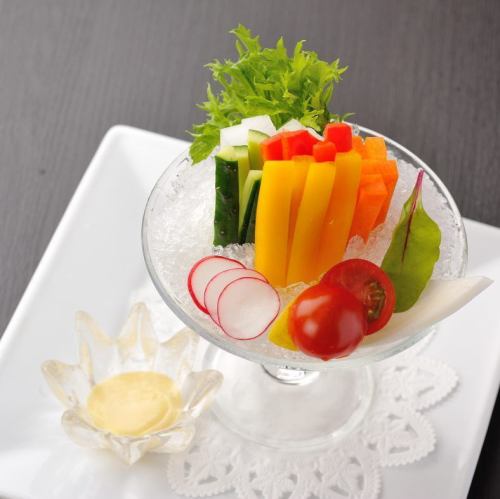 Vegetable stick salad (miso flavored mayonnaise)