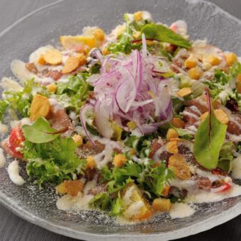 Prosciutto Caesar Salad (Caesar Dressing)