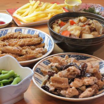 【当日予約可能！】2名様でのプチ宴会プラン★お料理5品＋2時間飲み放題3500円(税込)