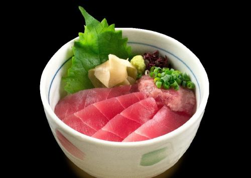 Small bowl of tuna and tuna