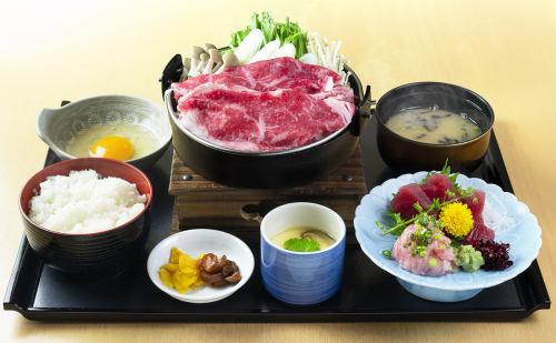 壽喜燒鮪魚生魚片套餐
