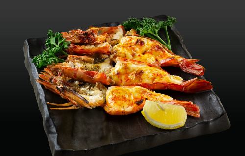 Grilled giant red shrimp