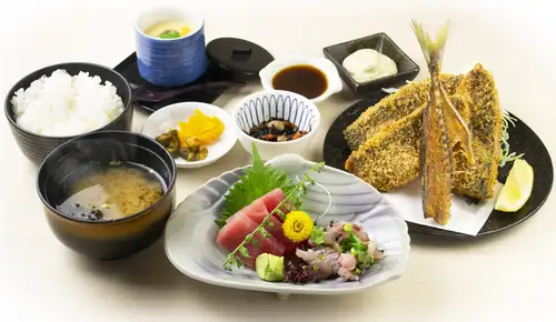 【NEW】アジフライとお刺身御膳
