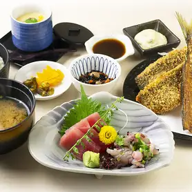 【NEW】アジフライとお刺身御膳