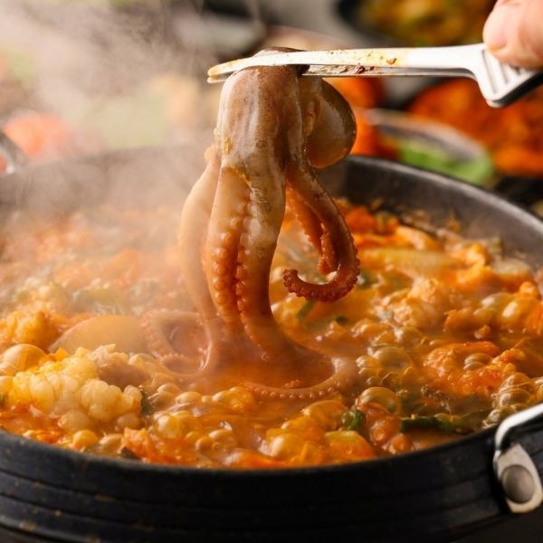 【韓国満喫】タコのナッコプセ付き極みコース2時間飲み放題付全9品5000円(税込)