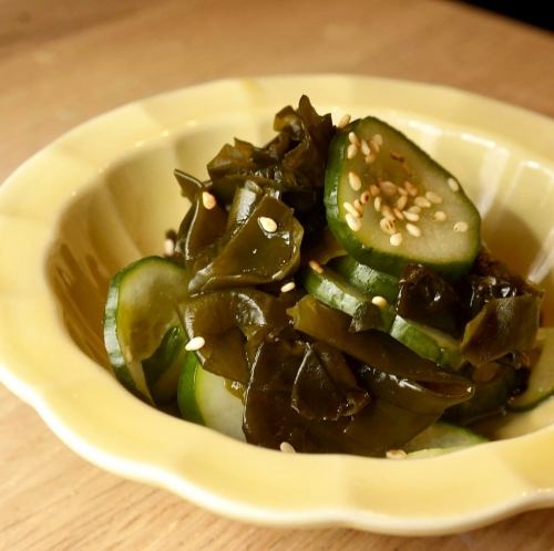 キュウリとワカメの酢の物