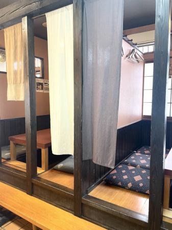 [1F] We also have sunken kotatsu seating that can accommodate 4 to 6 people.If you separate the room with a curtain, you can use it as a semi-private room! If you know what you want to order, you can write it in the comments section when you call or make a reservation.