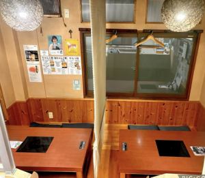 【1F】掘りごたつ席はIH完備なのでお子さまにも安心♪火の心配もございません!頼みたいメニューが決まっていれば電話時、もしくは予約時の備考欄に記載OK♪