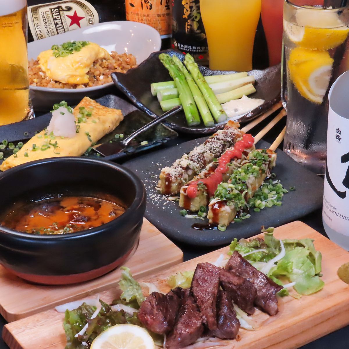 定番メニューが盛りだくさん！2時間飲み放題付コースです！