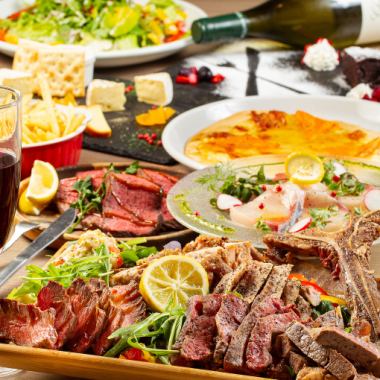 [A must-see for managers] A banquet course full of meat dishes using only carefully selected meat starts at 3,500 yen and includes up to 3 hours of all-you-can-drink!