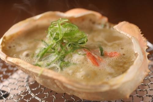 ズワイガニみそ甲羅焼き