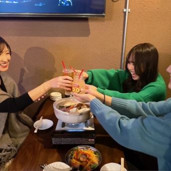 【CAVE女子会プラン】嬉しい飲み放題150分4500円＆料理全6品付き
