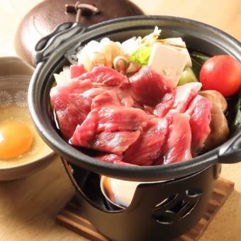 ◆要予約【ランチ会席】接待や顔合せに最適◆お昼の小鍋すき焼き会席　5,000円