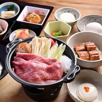 【宴席/会议】小段牛肉火锅 牛肉寿喜烧怀石料理 附小份鳗鱼饭（高级）8000日元+1500日元/+2000日元无限畅饮
