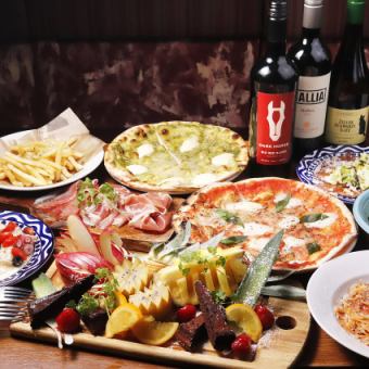 【大切な記念日に】2.5Ｈ飲み放題付！ローストビーフ含む全10品アニバーサリーコース★4000円