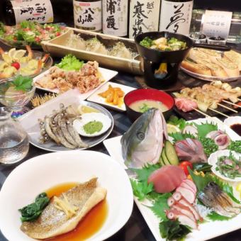 生ビールOK◎2H『厳選日本酒』飲放☆刺盛5点やめひかり唐等10品☆8000→7000円