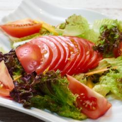 Various tomato salads/tofu salads