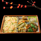 [Takeout only] Shrimp fried rice & stir-fried pork bento