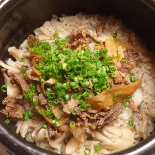 Hida Beef Shigure and Maitake Mushroom Rice