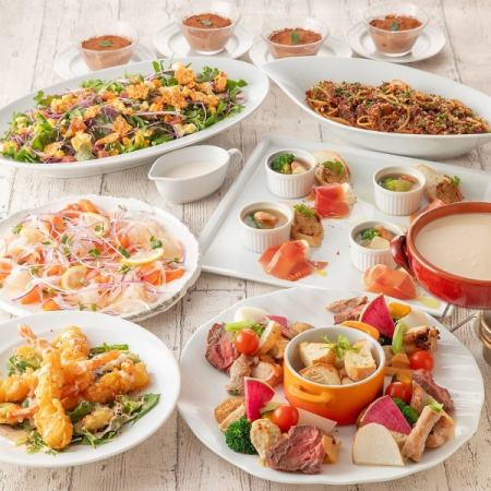 《個室確約》【チーズフォンデュコース】全7品2Ｈ飲放5500円⇒5000円（税込）