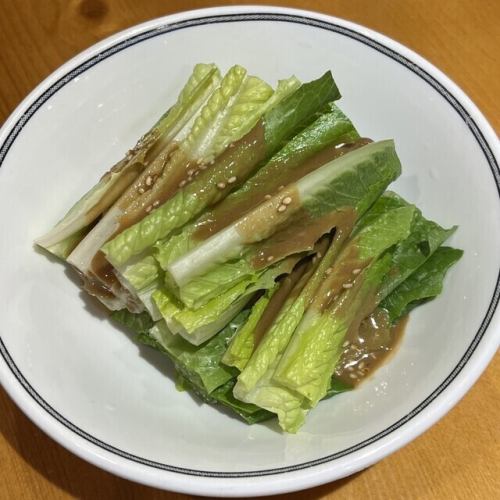 ムギレタスの胡麻ソースかけ