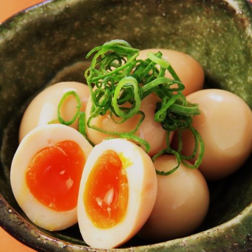 Soft-boiled quail egg