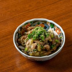 Charcoal-grilled chicken breast with ponzu sauce