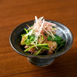 Octopus and Watercress Namul with Japanese Pepper