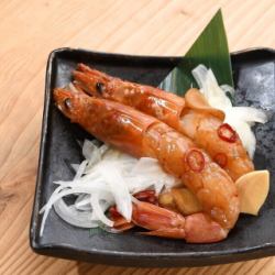 Large red shrimp marinated in soy sauce (2 pieces)