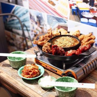 [釜山市場雞肉菜單]雞肉拉麵套餐 4,378日圓（含稅）