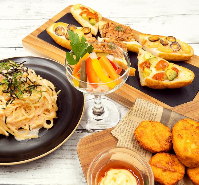 飲み放題付きコース1980円～/【3時間Partyプラン】生ビール含む300種3ｈ飲み放題＋FOOD7品☆3500円