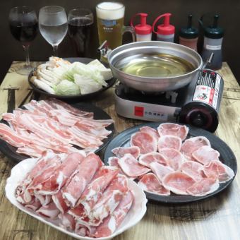 【2時間食べ放題 飲み放題】新コース！羊・鴨・豚しゃぶしゃぶ食べ放題 飲み放題 4,200円