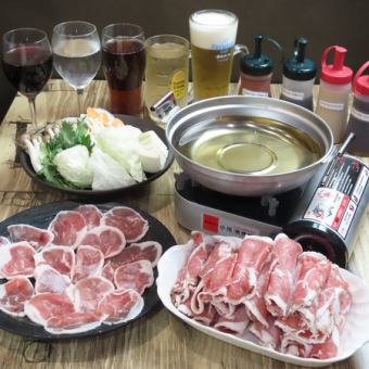 【2時間食べ放題 飲み放題】新コース!羊・鴨しゃぶしゃぶ食べ放題飲み放題4,800円※アルコール有