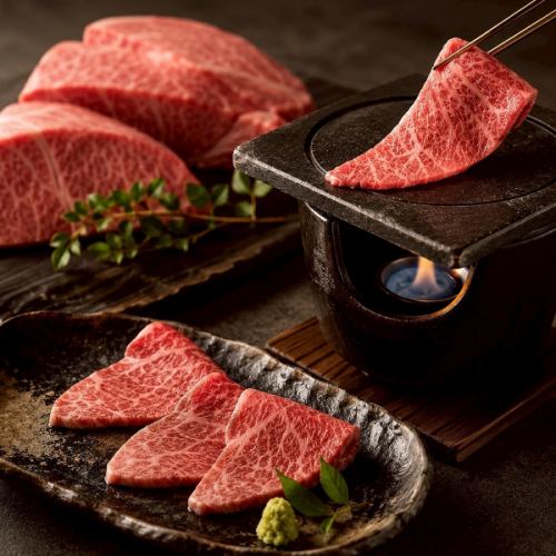 溶岩焼き和牛とタン三点盛り~赤身、中トロ、タン~ ※2人前から