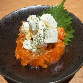 チャンジャとクリームチーズ