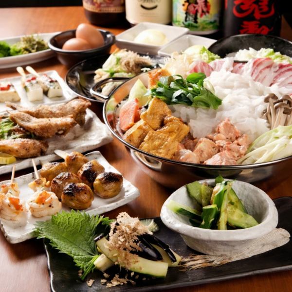 <オススメ/飲み放題付>一つ一つの味わいを引き出す全9品『六白黒豚のみぞれ鍋DXコース』5500円⇒5000円