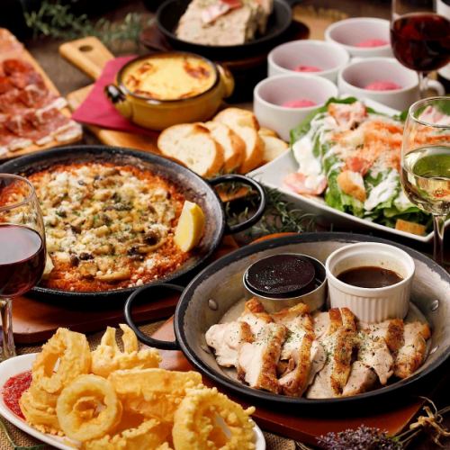 新年会・パーティー♪ 選んで楽しい【パエリアチキン】コース3500円(税込)