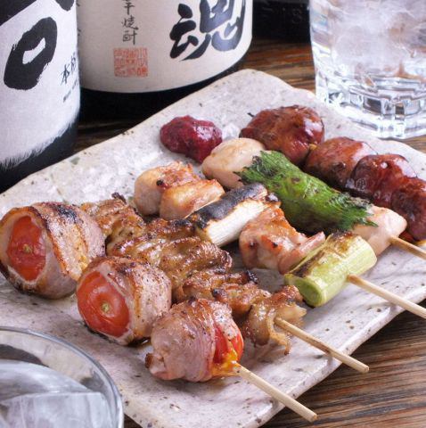 Yakitori that has been carefully baked