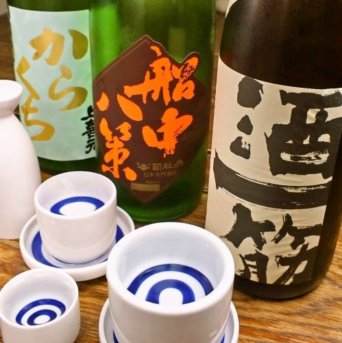 There are also many sake and shochu