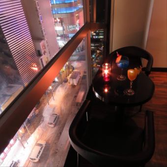 Window side table seat [# bar # bar # BAR # second meeting # avenue # 狸 alley # Susukino # birthday]