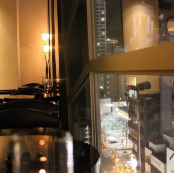 Window side table scenery [# bar # bar # BAR # second meeting # avenue # 狸 alley # susukino # birthday]