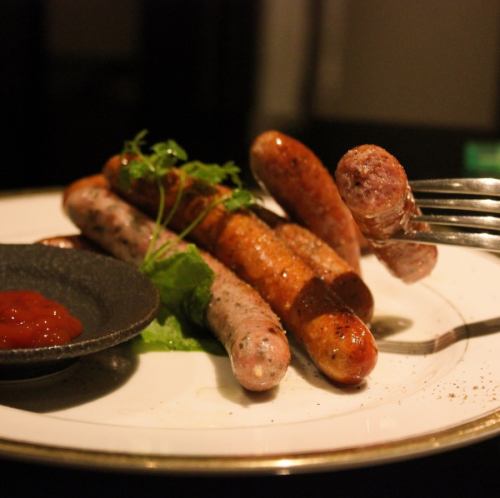 3 kinds of grilled sausage ~ with homemade French mustard ~