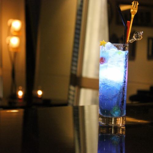 Technology to shine cocktails with LED lights