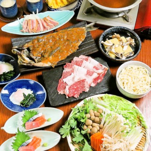使用北海道和牛的牛肉涮涮锅！